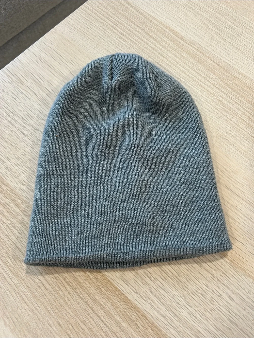 adidas Gray Trefoil Rib Knit Beanie